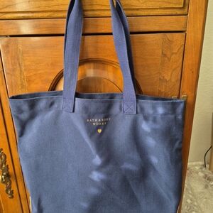 Bath & Body Works Navy Tote with Gold Accents